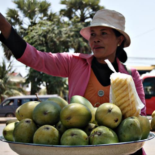 Cambodian fruit seller, courtesy of Tony Mendez