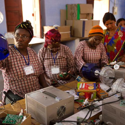 New African solar technicians, each ready to electrify her home village for the first time (cred. UN Women) via Flickr