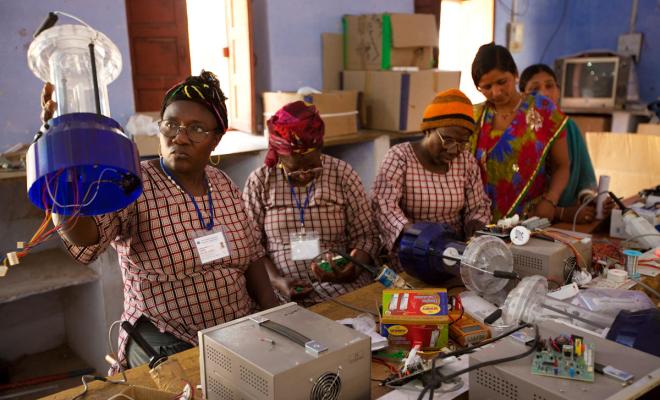 New African solar technicians, each ready to electrify her home village for the first time (cred. UN Women) via Flickr